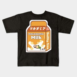 Macadamia Milk Dairy Free Plant Based Vegan Milk Kids T-Shirt